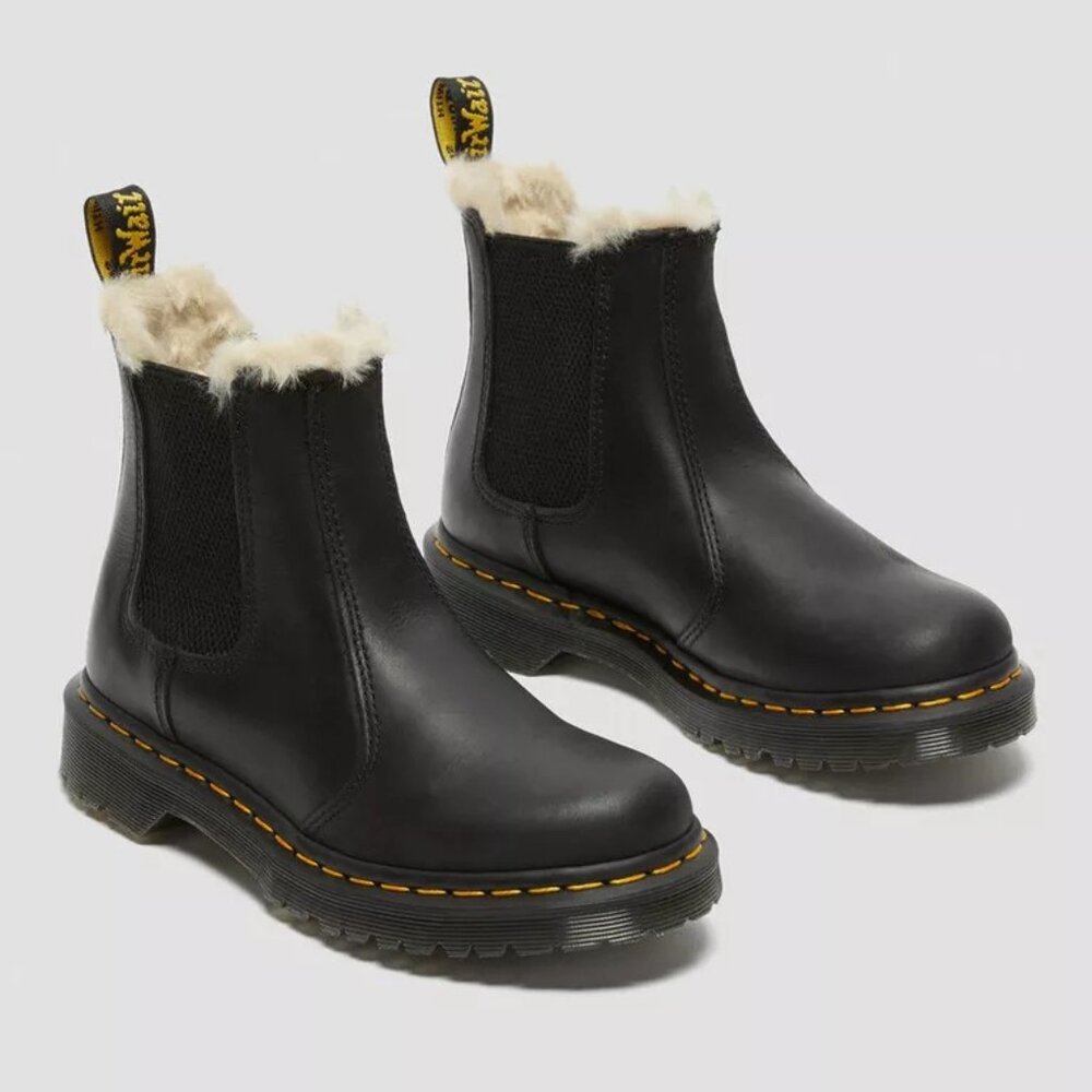 Dr. Martens Leonore 2976 Women's Faux Fur Lined Chelsea Boots, US 10 - Picture 1 of 7